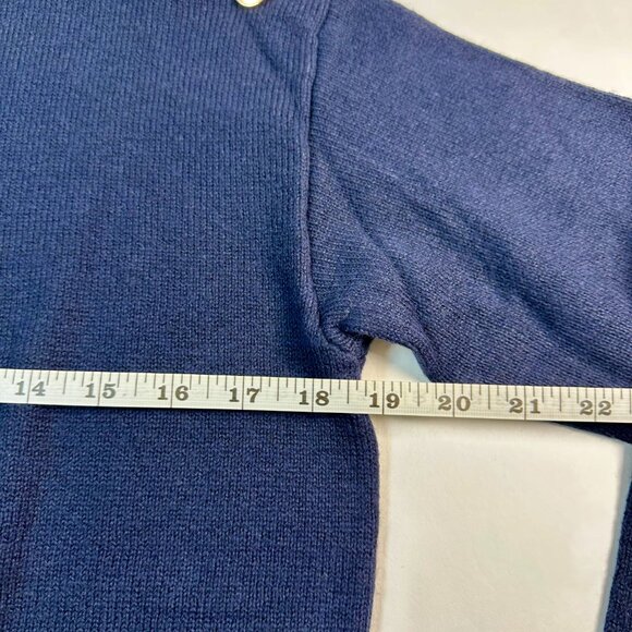 NEW | Talbots Blue Mockneck Sequin Reindeer Sweater NWT | S Petite | Holiday - Picture 8 of 13